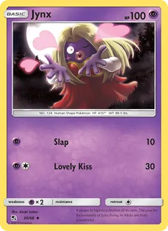 Jynx card from Hidden Fates, number 30/68