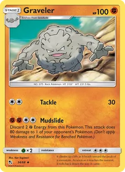 Graveler card from Hidden Fates, number 34/68