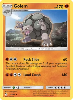 Golem card from Hidden Fates, number 35/68