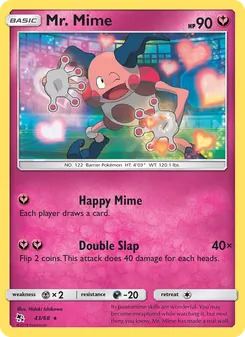 Mr. Mime card from Hidden Fates, number 43/68