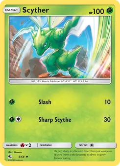 Scyther card from Hidden Fates, number 5/68