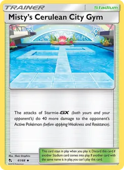 Misty’s Cerulean City Gym card from Hidden Fates, number 61/68