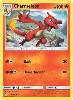 Charmeleon card from Hidden Fates, number 8/68
