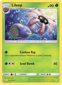 Lileep card from Cosmic Eclipse, number 10/236