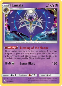 Lunala card from Cosmic Eclipse, number 102/236