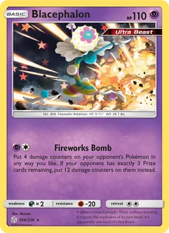 Blacephalon card from Cosmic Eclipse, number 104/236