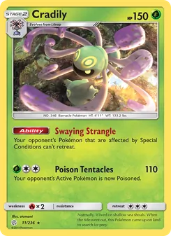 Cradily card from Cosmic Eclipse, number 11/236