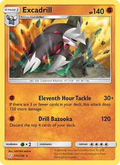 Excadrill card from Cosmic Eclipse, number 115/236