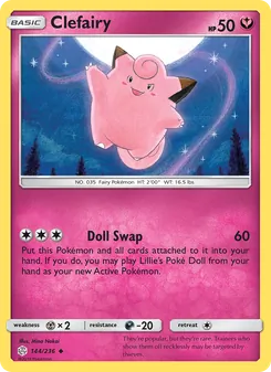 Clefairy card from Cosmic Eclipse, number 144/236