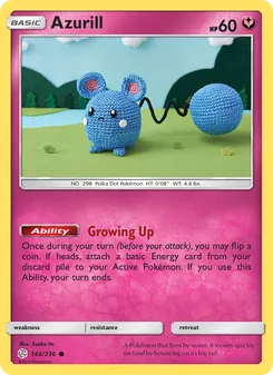 Azurill card from Cosmic Eclipse, number 146/236
