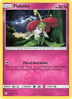 Flabébé card from Cosmic Eclipse, number 149/236