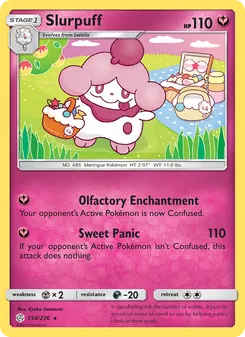 Slurpuff card from Cosmic Eclipse, number 154/236