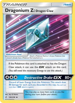 Dragonium Z: Dragon Claw card from Cosmic Eclipse, number 190/236