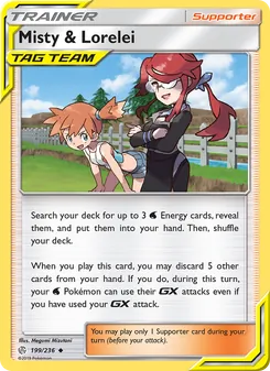 Misty & Lorelei card from Cosmic Eclipse, number 199/236