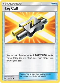 Tag Call card from Cosmic Eclipse, number 206/236