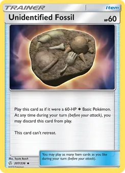 Unidentified Fossil card from Cosmic Eclipse, number 207/236