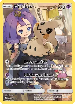 Mimikyu card from Cosmic Eclipse, number 245/236