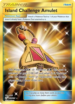 Island Challenge Amulet card from Cosmic Eclipse, number 265/236
