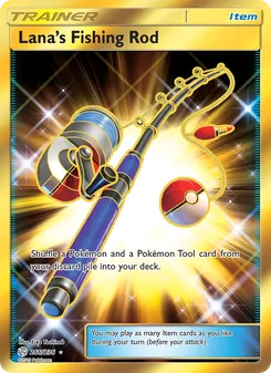 Lana’s Fishing Rod card from Cosmic Eclipse, number 266/236