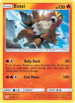 Entei card from Cosmic Eclipse, number 28/236