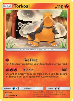 Torkoal card from Cosmic Eclipse, number 29/236