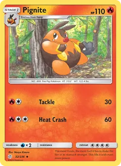 Pignite card from Cosmic Eclipse, number 32/236