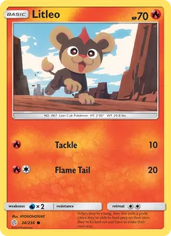 Litleo card from Cosmic Eclipse, number 36/236