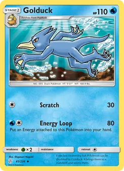 Golduck card from Cosmic Eclipse, number 41/236