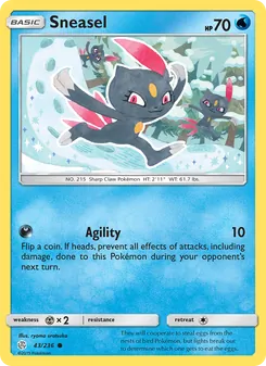 Sneasel card from Cosmic Eclipse, number 43/236