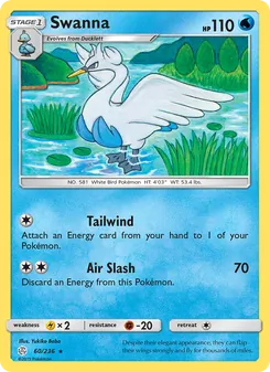 Swanna card from Cosmic Eclipse, number 60/236