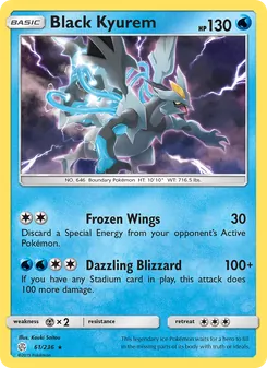 Black Kyurem card from Cosmic Eclipse, number 61/236