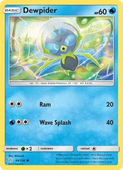 Dewpider card from Cosmic Eclipse, number 64/236