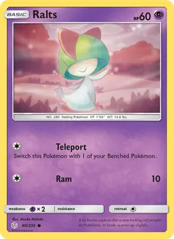Ralts card from Cosmic Eclipse, number 80/236
