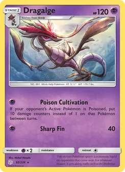 Dragalge card from Cosmic Eclipse, number 92/236