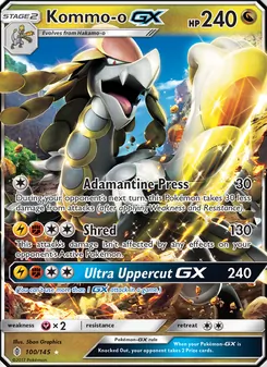 Kommo-o GX card from Guardians Rising, number 100/145