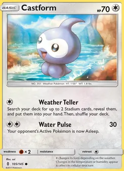 Castform card from Guardians Rising, number 105/145