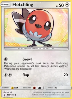 Fletchling card from Guardians Rising, number 109/145
