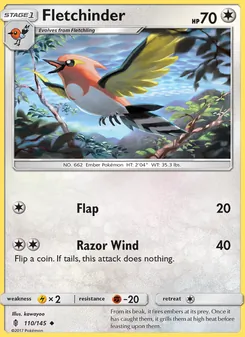 Fletchinder card from Guardians Rising, number 110/145