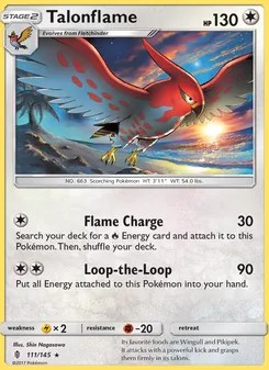 Talonflame card from Guardians Rising, number 111/145