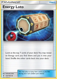 Energy Loto card from Guardians Rising, number 122/145