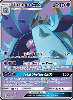 Toxapex GX card from Guardians Rising, number 136/145