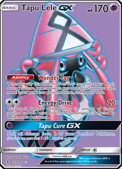 Tapu Lele GX card from Guardians Rising, number 137/145