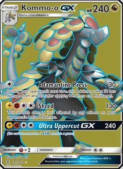 Kommo-o GX card from Guardians Rising, number 141/145