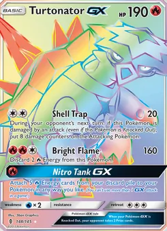 Turtonator GX card from Guardians Rising, number 148/145