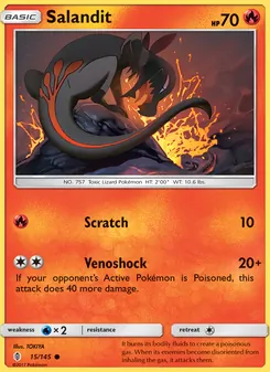Salandit card from Guardians Rising, number 15/145