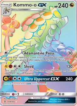 Kommo-o GX card from Guardians Rising, number 159/145