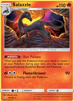 Salazzle card from Guardians Rising, number 16/145