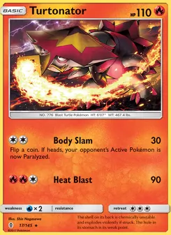 Turtonator card from Guardians Rising, number 17/145