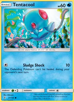 Tentacool card from Guardians Rising, number 23/145