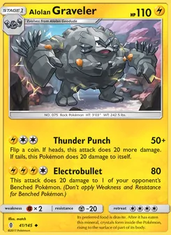 Alolan Graveler card from Guardians Rising, number 41/145